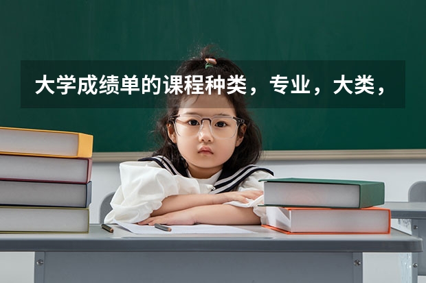 大學成績單的課程種類，專業(yè)，大類，公共，必修和選修英語分別怎么說？